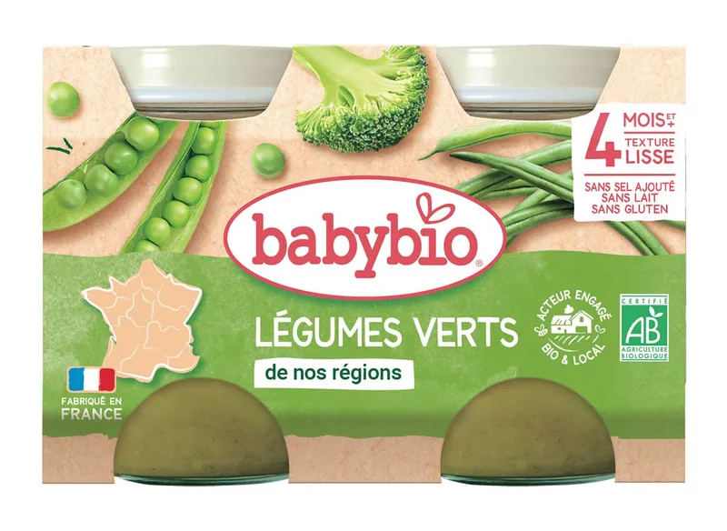 Babybio---Petits-pots-légumes-verts-bébé-dès-4-mois-260g Babybio - Petits pots légumes verts bébé dès 4 mois (260g) Achetez Aujourd’hui