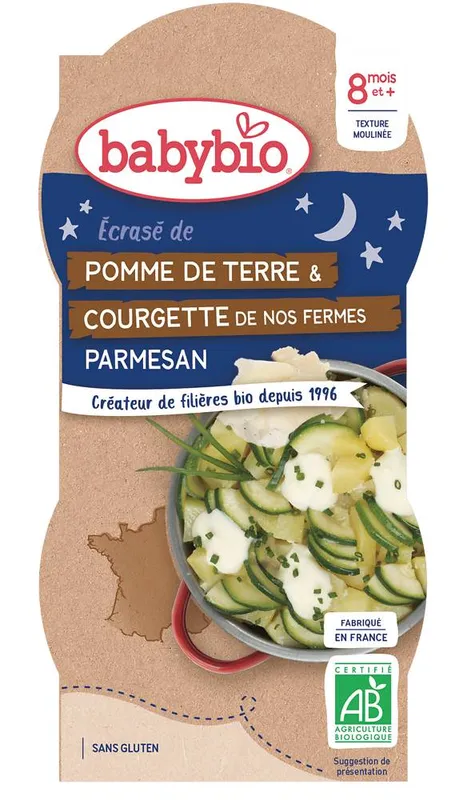 Babybio---Plat-cuisiné-bébé-pomme-de-terre-cougette-et-parmesan-8-mois-et+-400g Babybio - Plat cuisiné bébé pomme de terre cougette et parmesan 8 mois et+ (400g) Offre Exclusive