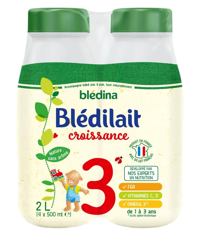Blédina---Aliment-lacté-liquide-blédilait-croissance-3-nature-de-1-à-3-ans-4 Blédina - Aliment lacté liquide blédilait croissance 3 nature de 1 à 3 ans (4) Prix Choc