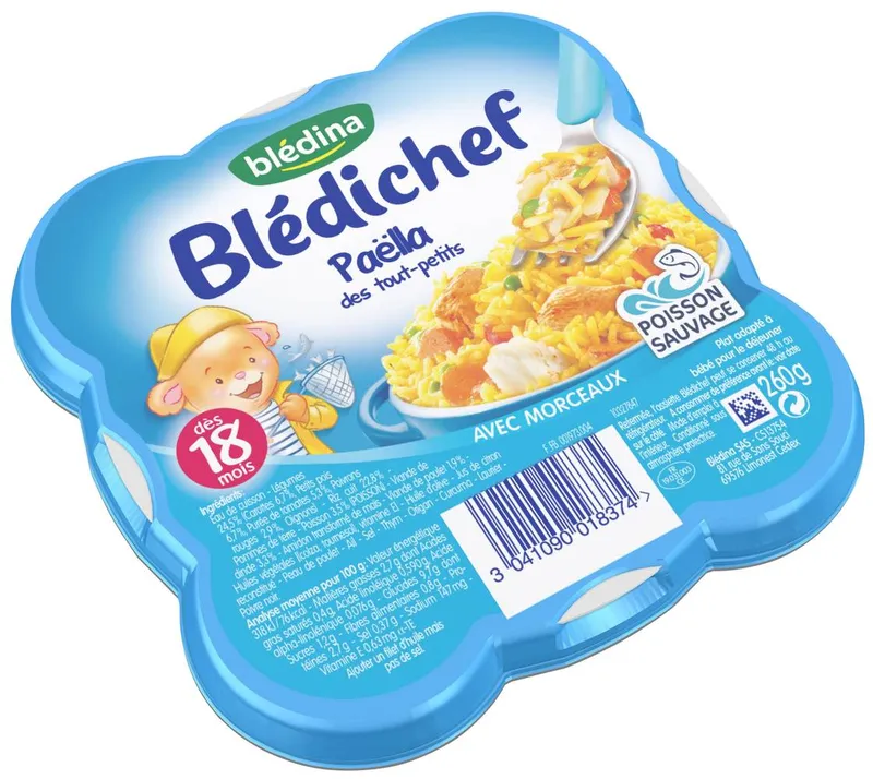 Blédina---Blédichef-paëlla-des-tout-petits-avec-morceaux-dès-18-mois-260g Édition Limitée Blédina - Blédichef paëlla des tout-petits avec morceaux dès 18 mois (260g)