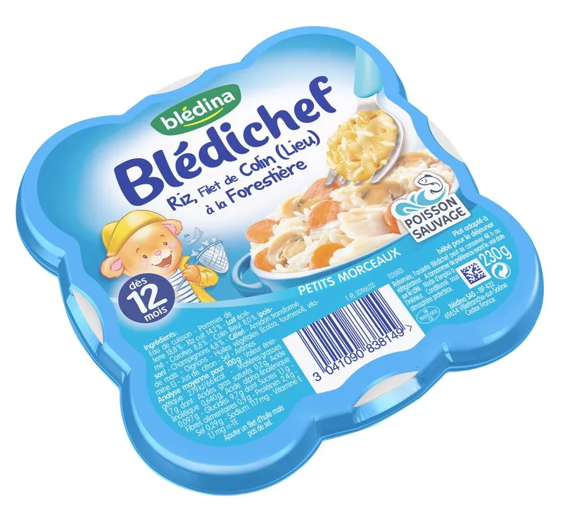 Blédina---Blédichef-riz-filet-de-colin-à-la-forestière-pour-bébé-dès-12-mois-230g Blédina - Blédichef riz filet de colin à la forestière pour bébé dès 12 mois (230g) Livraison Express