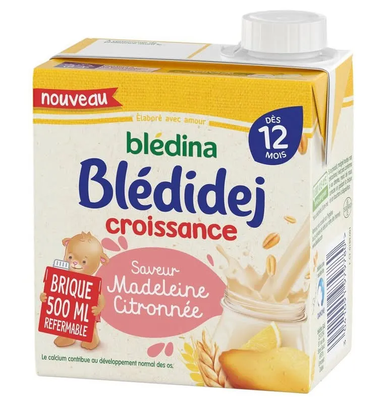 Blédina---Blédidej-lait-de-bébé-dès-12mois-madeleine-citronnée-500ml Offre Spéciale Blédina - Blédidej lait de bébé dès 12mois, madeleine citronnée (500ml)