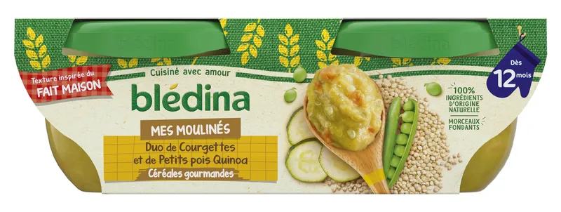 Acheter En Ligne Blédina - Bols duo de courgettes et petits pois quinoa des 12 mois (400g)