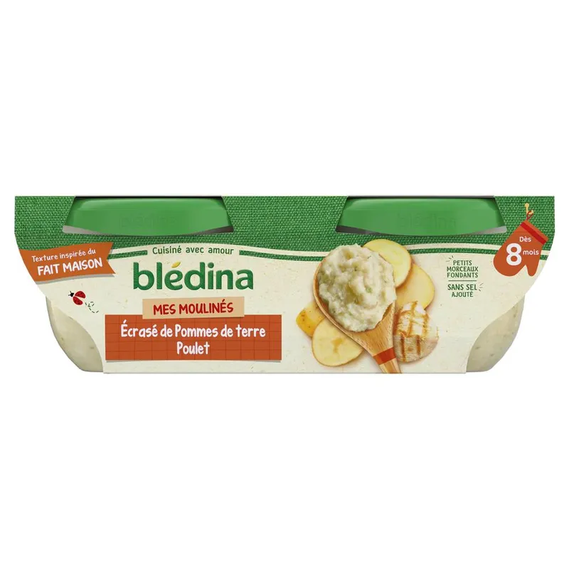 Achetez Aujourd’hui Blédina - Bols écrasé de pommes de terre poulet dès 8 mois (400g)