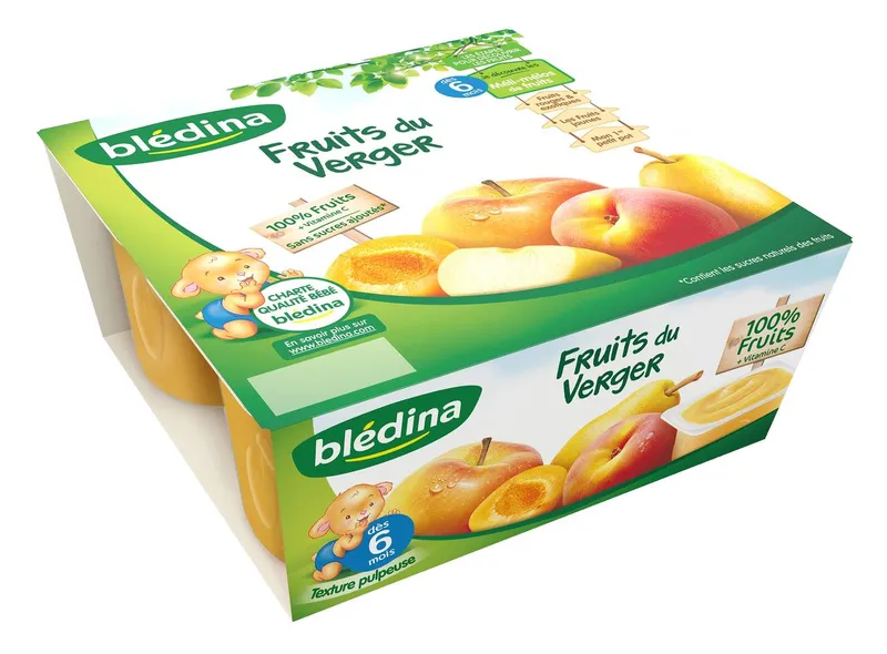 Blédina---Coupelles-fruitsfruits-du-verger-dès-400g Blédina - Coupelles fruitsfruits du verger dès (400g) Nouvel Arrivage