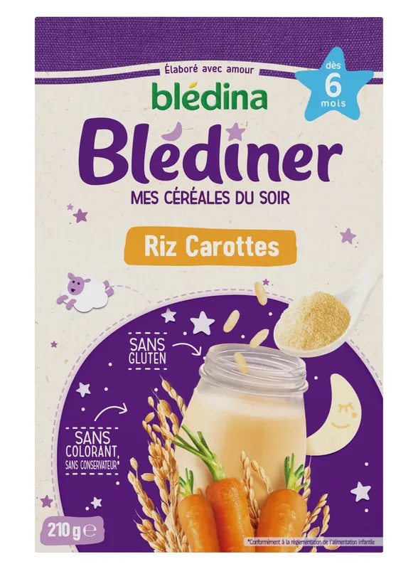 Blédina---Céréales-bébé-dès-6-mois-riz-et-carotte-210g Blédina - Céréales bébé dès 6 mois riz et carotte (210g) Artisanat