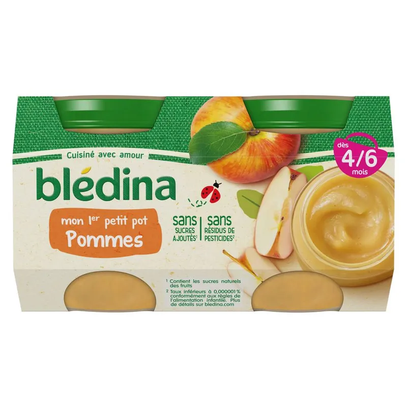 Acheter Direct Blédina - Fruits mon 1er petit pot pommes dès 4/6 mois (260g)