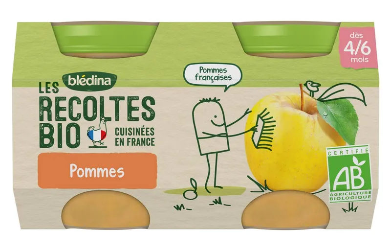 Blédina---Les-recoltes-bio-purée-de-pommes-dès-4-6-mois-260g Blédina - Les recoltes bio purée de pommes dès 4-6 mois (260g) Prix Choc