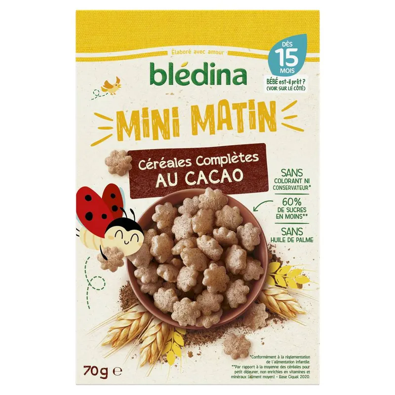 Blédina---Mini-matin-céréales-complètes-dès-15-mois-cacao-70g Fait Main Blédina - Mini matin céréales complètes dès 15 mois, cacao (70g)