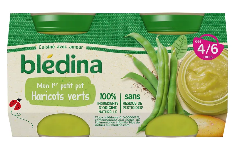 Blédina---Petit-pot-bébé-haricots-verts-dès-4-à-6-mois-260g Commander Vite Blédina - Petit pot bébé haricots verts dès 4 à 6 mois (260g)