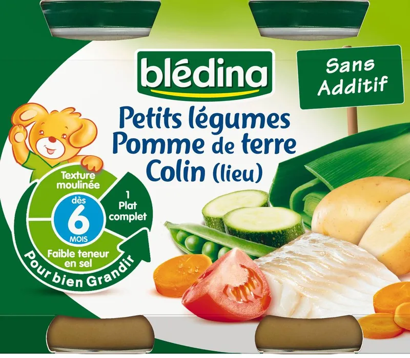 Blédina---Petits-légumes-pommes-de-terre-colin-lieu-dès-6-mois-400g Vente Flash Blédina - Petits légumes pommes de terre colin lieu dès 6 mois (400g)