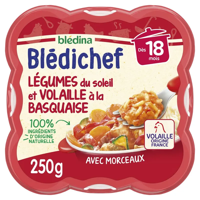 Blédina---Plat-bébé-légumes-volaille-basquaise-dès-18-mois-250g Offre Exclusive Blédina - Plat bébé légumes volaille basquaise dès 18 mois (250g)