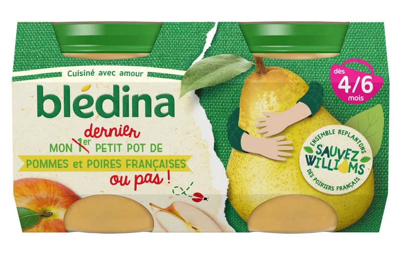Blédina---Pots-de-fruits-pommes-poires-pour-bébé-dès-46-mois-520g Blédina - Pots de fruits pommes poires pour bébé dès 4/6 mois (520g) Prix Promo