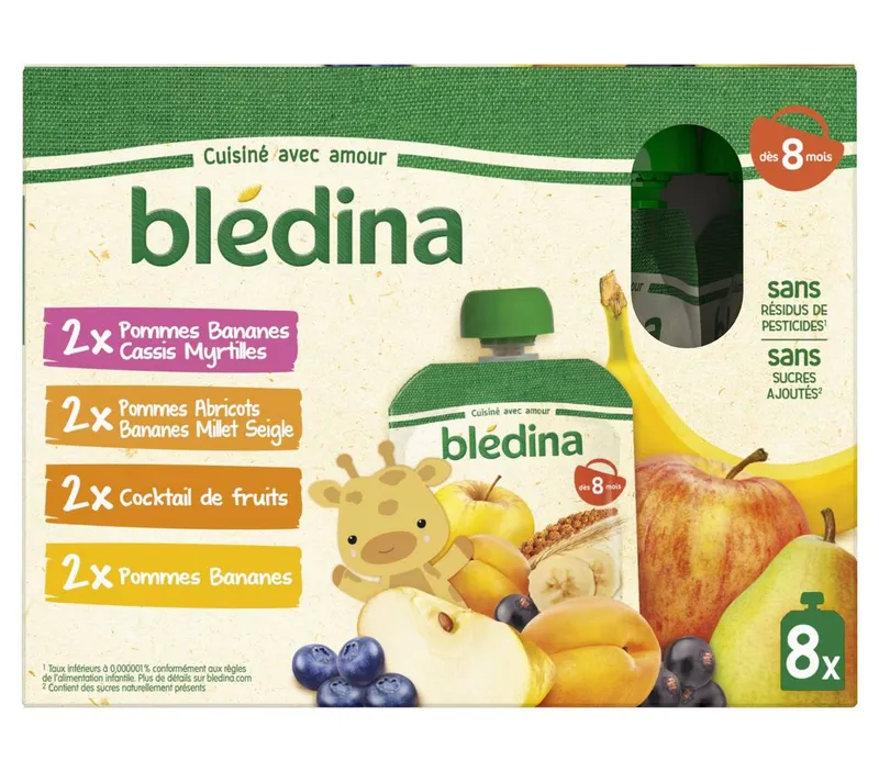 Blédina---Purée-de-fruits-adaptée-à-bébé-dès-8-mois-8 Blédina - Purée de fruits adaptée à bébé dès 8 mois (8) Solde