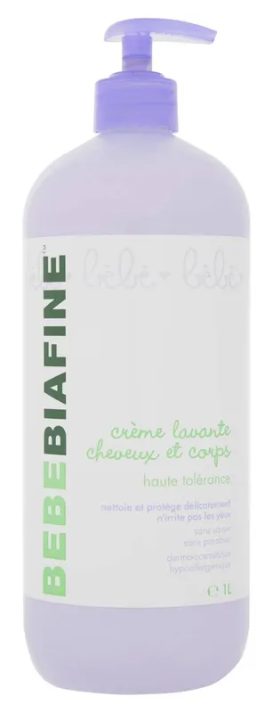 Bébébiafine---Crème-lavante-cheveux-et-corps-1L Commande En Gros Bébébiafine - Crème lavante cheveux et corps (1L)