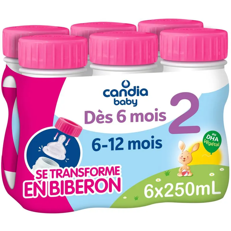 Candia-Baby---Lait-bébé-liquide-dés-6-12-mois-2ème-âge-6-x-250ml Candia Baby - Lait bébé liquide dés 6-12 mois 2ème âge (6 x 250ml) Bon Plan