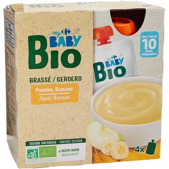 Carrefour-Baby-Bio---Dessert-pour-bébé-pomme---banane-Dès-10-mois-4 Carrefour Baby Bio - Dessert pour bébé, pomme - banane, Dès 10 mois (4) Super Prix