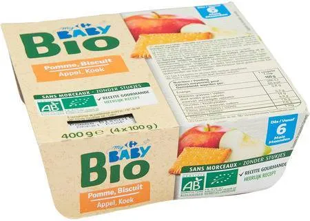 Carrefour-Baby-Bio---Desserts-pour-bébés-à-partir-de-6-mois-pomme-biscuit-4 Carrefour Baby Bio - Desserts pour bébés à partir de 6 mois, pomme-biscuit (4) Must-Have