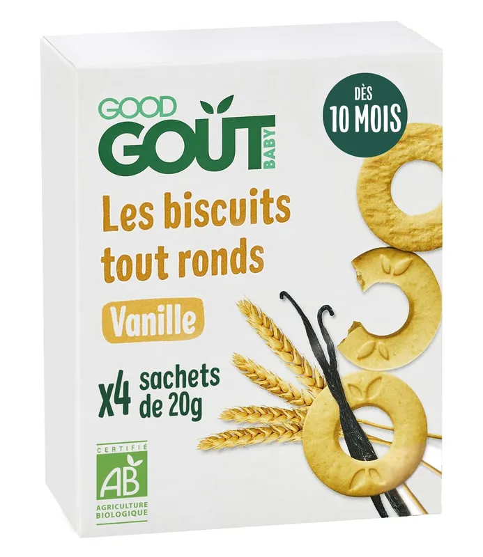 Good-Goût---Biscuits-tout-ronds-à-la-vanille-bio-dès-10-mois-80g Good Goût - Biscuits tout ronds à la vanille bio dès 10 mois (80g) Prix Bas