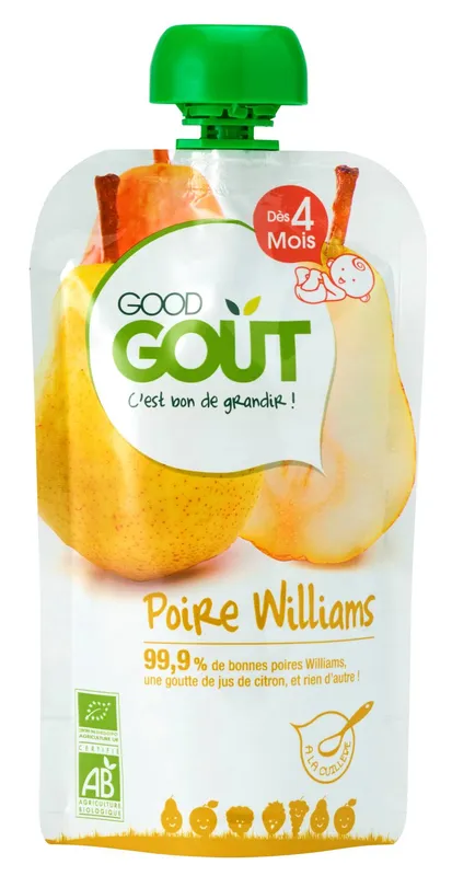Good-Goût---Gourde-poire-williams-bio-dès-4-mois-120g Good Goût - Gourde poire williams bio dès 4 mois (120g) Bon Plan