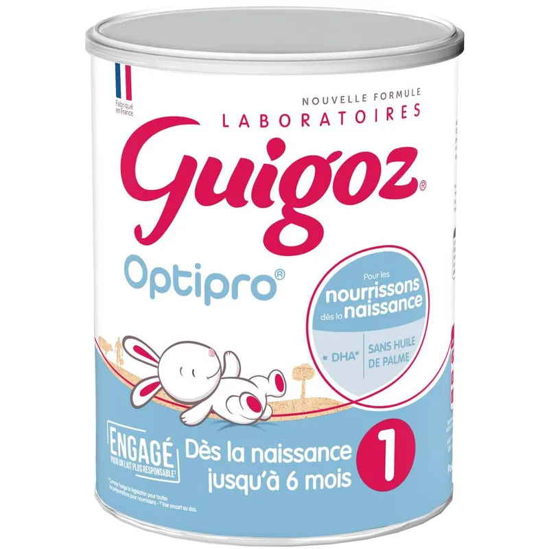 Guigoz---Optipro-lait-infantile-en-poudre-pour-bébé-Étape-1-830g Premium Guigoz - Optipro lait infantile en poudre pour bébé, Étape 1 (830g)