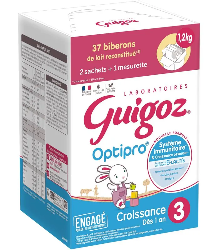 Guigoz---Optipro-pour-enfant-en-bas-âge-de-1-an-à-3-ans-12kg Guigoz - Optipro pour enfant en bas âge de 1 an à 3 ans (1,2kg) Offre Du Jour