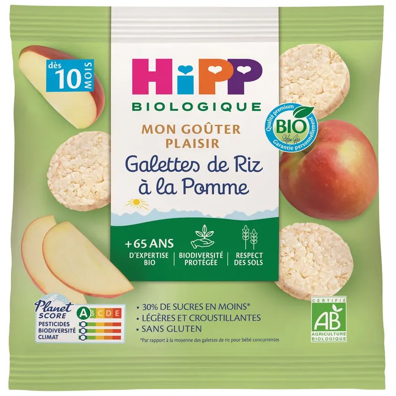 HiPP---Galettes-de-riz-à-la-pomme-bio-dès-10-mois-30g Commande En Gros HiPP - Galettes de riz à la pomme bio dès 10 mois (30g)
