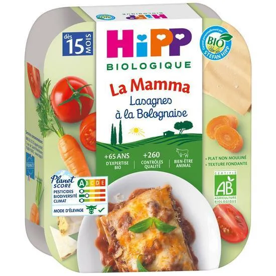 HiPP---Plat-bébé-lasagnes-à-la-bolognaise-bio-Dès-15-mois-250g Seulement Aujourd’hui HiPP - Plat bébé lasagnes à la bolognaise bio, Dès 15 mois (250g)