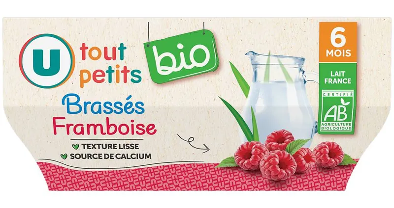 Les-Produits-U---Dessert-lacté-brassés-saver-framboise-dès-6-mois-400g Les Produits U - Dessert lacté brassés saver framboise dès 6 mois (400g) Vente Flash