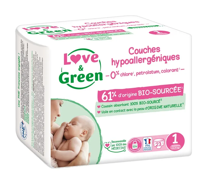 Love-And-Green---Couches-hypoallergeniques-t1-410g Petit Prix Love And Green - Couches hypoallergeniques t1 (410g)