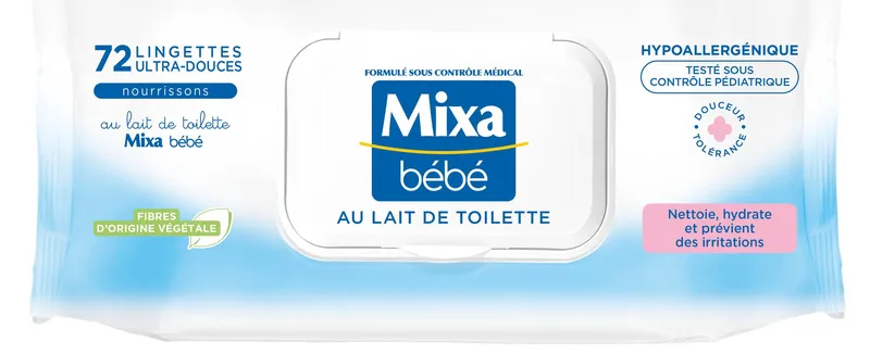 Mixa---Lingettes-au-lait-de-toilette-bébé-535g Jusqu’à Épuisement Des Stocks Mixa - Lingettes au lait de toilette bébé (535g)