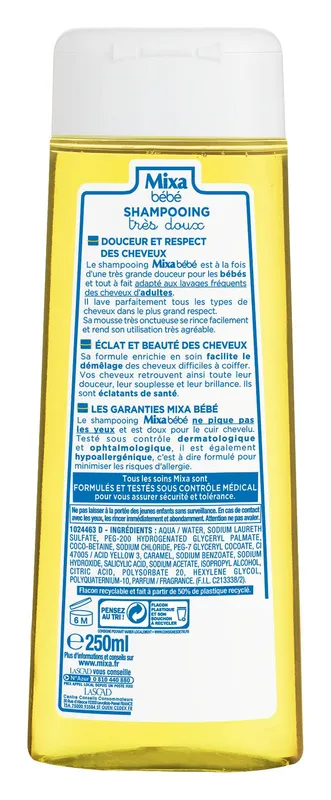 Mixa---Shampooing-bébé-hypoallergenique-très-doux-271g Retour Gratuit Mixa - Shampooing bébé hypoallergenique très doux (271g)