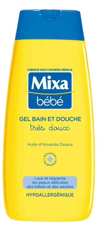 Mixa-Bébé---Gel-bain-douche-très-doux-à-lhuile-damande-200ml Exclusif Mixa Bébé - Gel bain douche très doux à l'huile d'amande (200ml)
