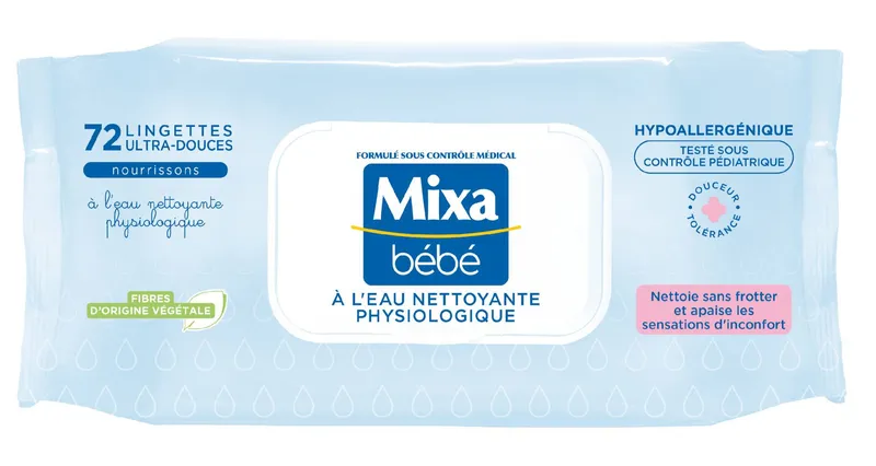 Mixa-Bébé---Lingettes-de-bébé-eau-nettoyantes-physiologiques Vente Directe Mixa Bébé - Lingettes de bébé eau nettoyantes physiologiques