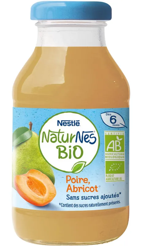 Nestlé---Boisson-poire-et-abricot-pour-bébé-dés-6-mois-200ml En Vogue Nestlé - Boisson poire et abricot pour bébé dés 6 mois (200ml)