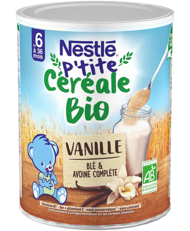 Nestlé---Naturnes-bébé-céréales-bio-saveur-vanille-dès-6-à-36-mois-vanille-240g Prix Promo Nestlé - Naturnes bébé céréales bio saveur vanille dès 6 à 36 mois, vanille (240g)