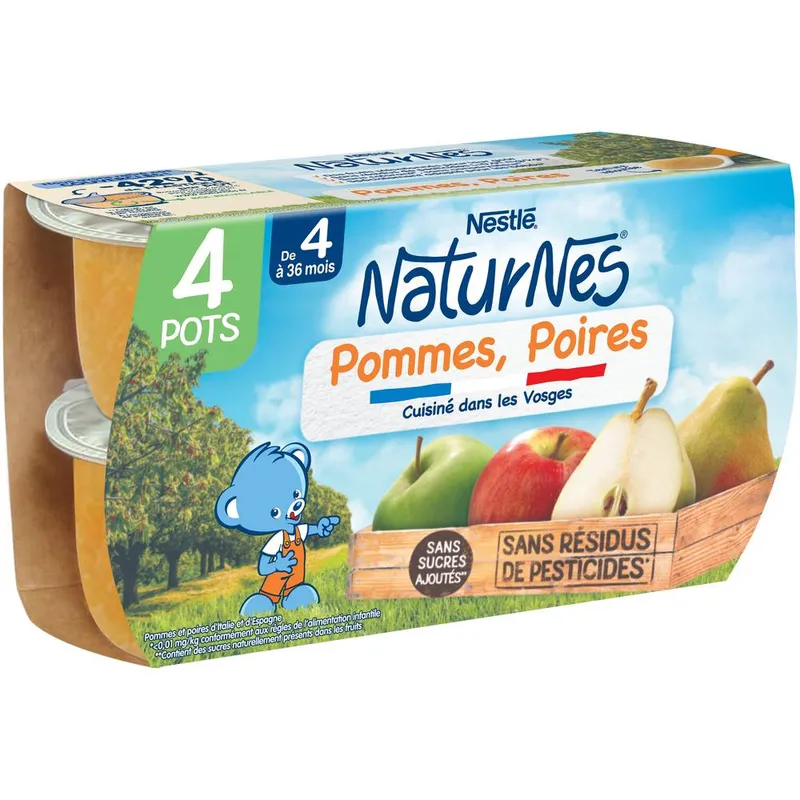 Nestlé---Naturnes-purée-bébé-pommes-poires-520g Nestlé - Naturnes purée bébé pommes poires (520g) Bon Plan