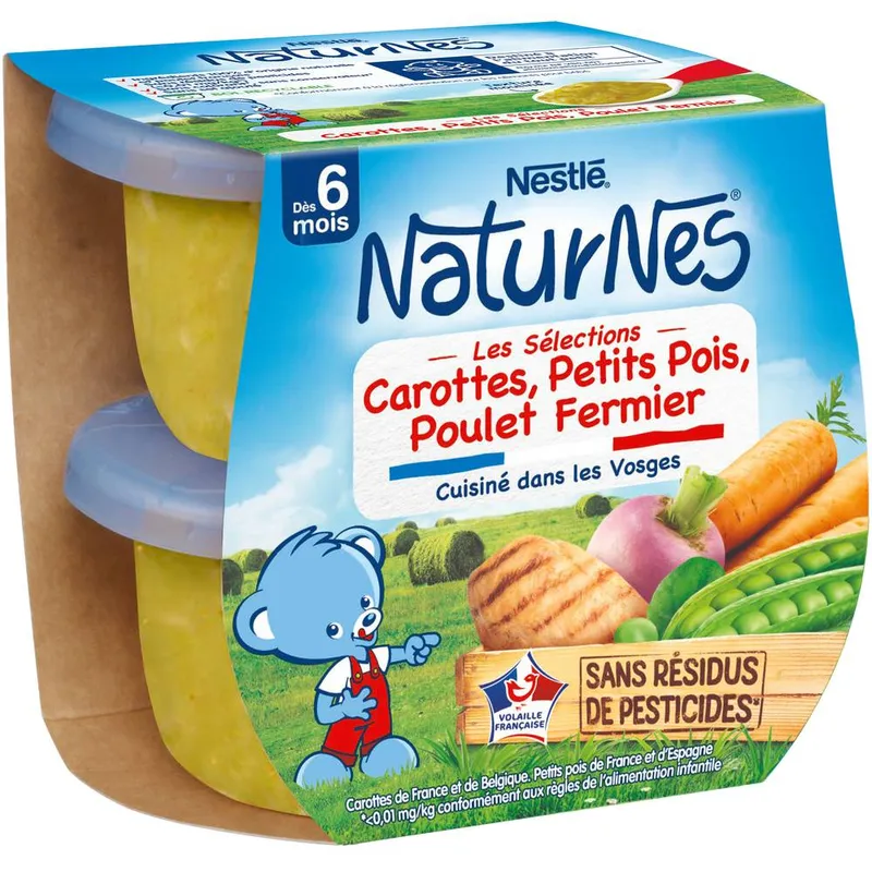 Nestlé---Naturnes-purée-de-légumes-et-de-viande-adaptée-à-bébé-dès-6-mois-400g Nestlé - Naturnes purée de légumes et de viande adaptée à bébé dès 6 mois (400g) Petit Prix