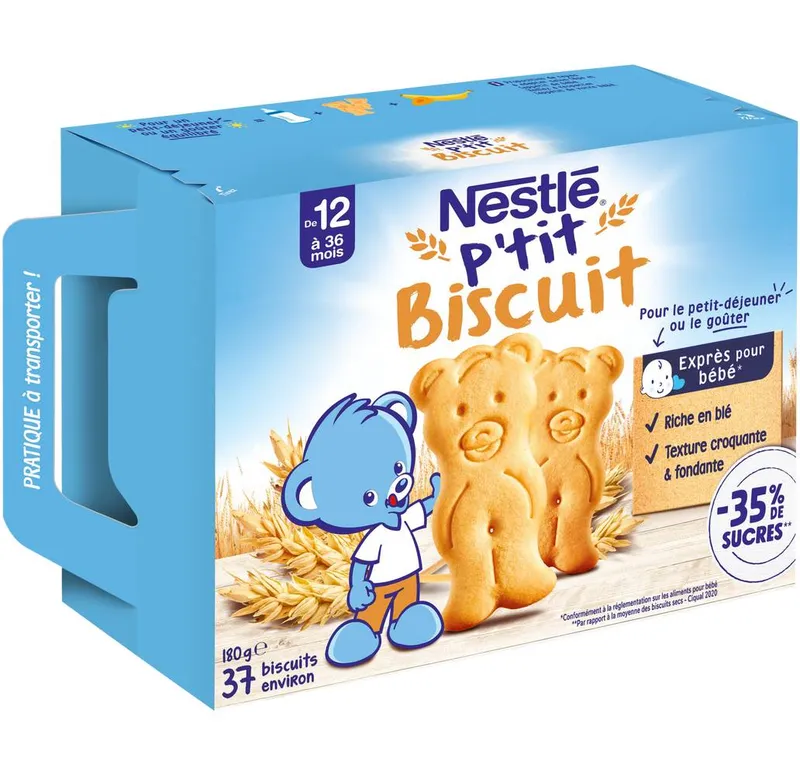 Nestlé---Ptit-biscuit-des-12-à-36-mois-180g Nestlé - P'tit biscuit des 12 à 36 mois (180g) Soldes