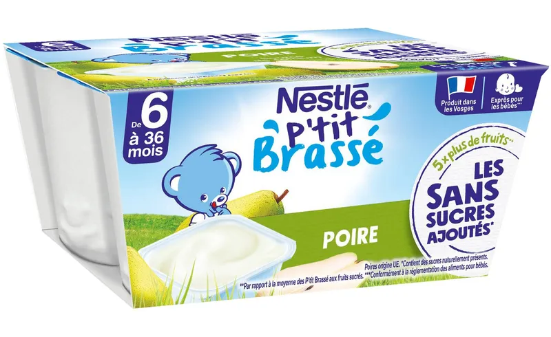 Nestlé---Ptit-brassé-dessert-lacté-pour-bébé-à-la-poire-dès-+6-mois-360g Quantité Limitée Nestlé - P'tit brassé dessert lacté pour bébé à la poire dès +6 mois (360g)
