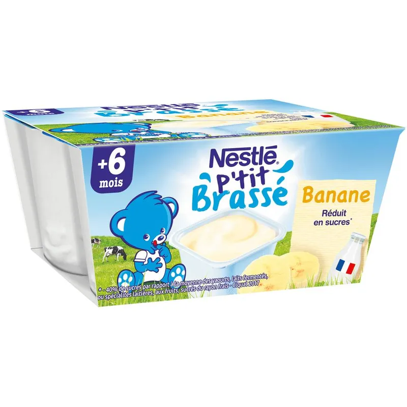 Nestlé---Ptit-brassé-desserts-bébé-dès-6-mois-banane-4 Nestlé - P'tit brassé desserts bébé dès 6 mois, banane, (4) Produit De Marque