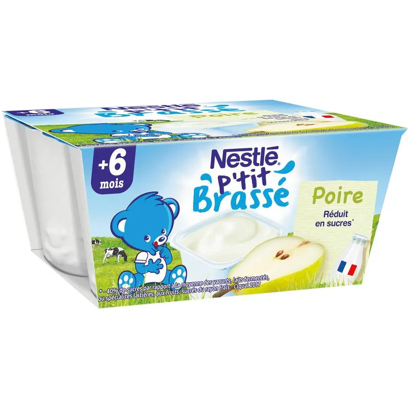 Nestlé---Ptit-brassé-poire-lactées-dès-6-mois-400g Top Vente Nestlé - P'tit brassé poire lactées dès 6 mois (400g)