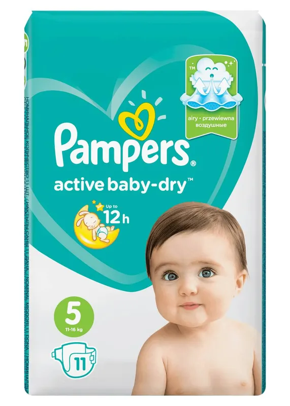 Pampers---Active-baby-dry-couches-pour-bébé-11-à-16-kg-taille-5-310g Vente Directe Pampers - Active baby dry couches pour bébé 11 à 16 kg taille 5 (310g)