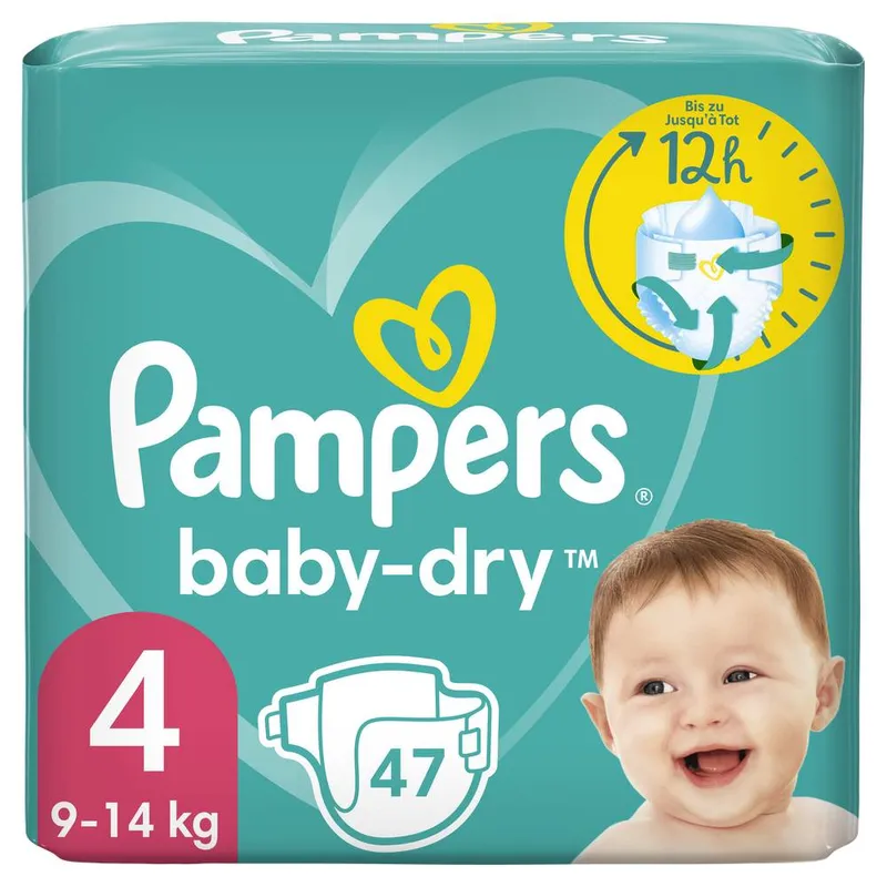 Pampers---Couches-bébé-Taille-4-47 Pampers - Couches bébé, Taille 4 (47) Commander Vite