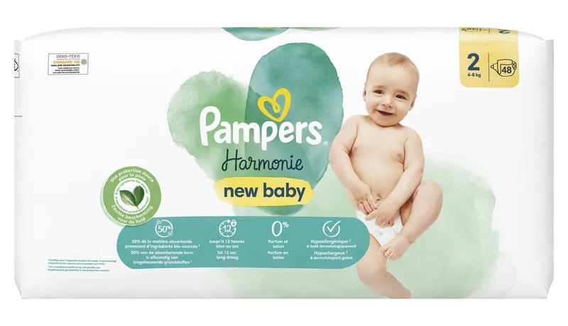 Pampers---Couches-bébé-harmonie-taille-2-109kg Pampers - Couches bébé harmonie taille 2 (1,09kg) Seulement Aujourd’hui
