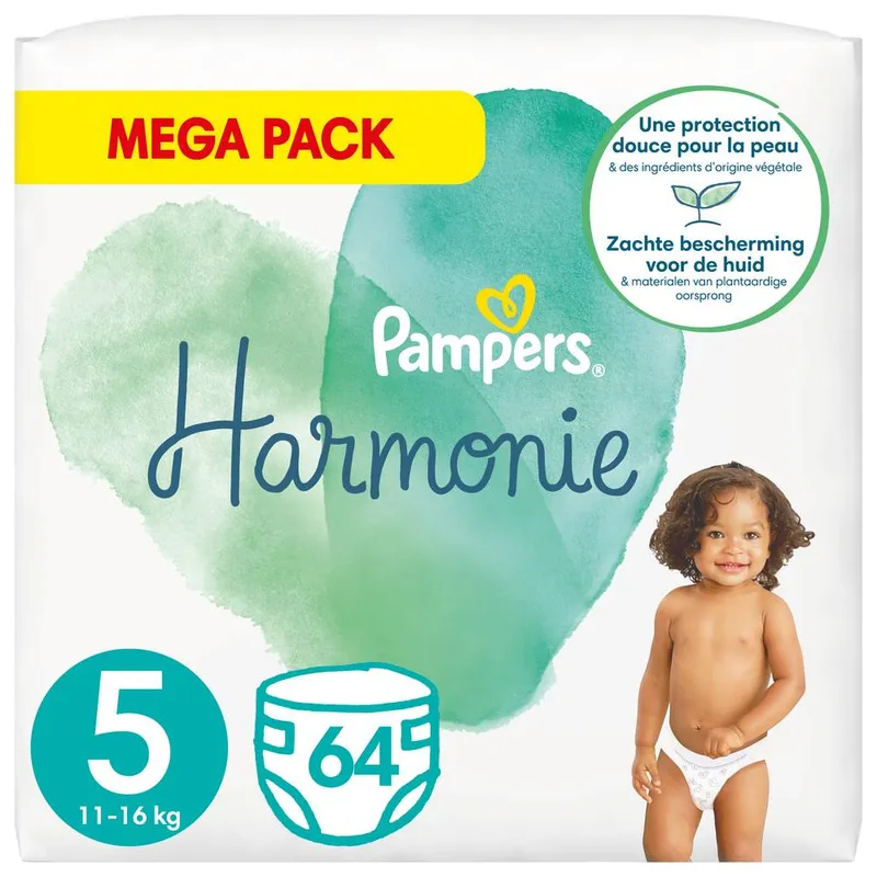 Pampers---Couches-culottes-harmonie-méga-11kg-16kg-taille-5-213kg Fait Main Pampers - Couches culottes harmonie méga 11kg-16kg taille 5 (2,13kg)