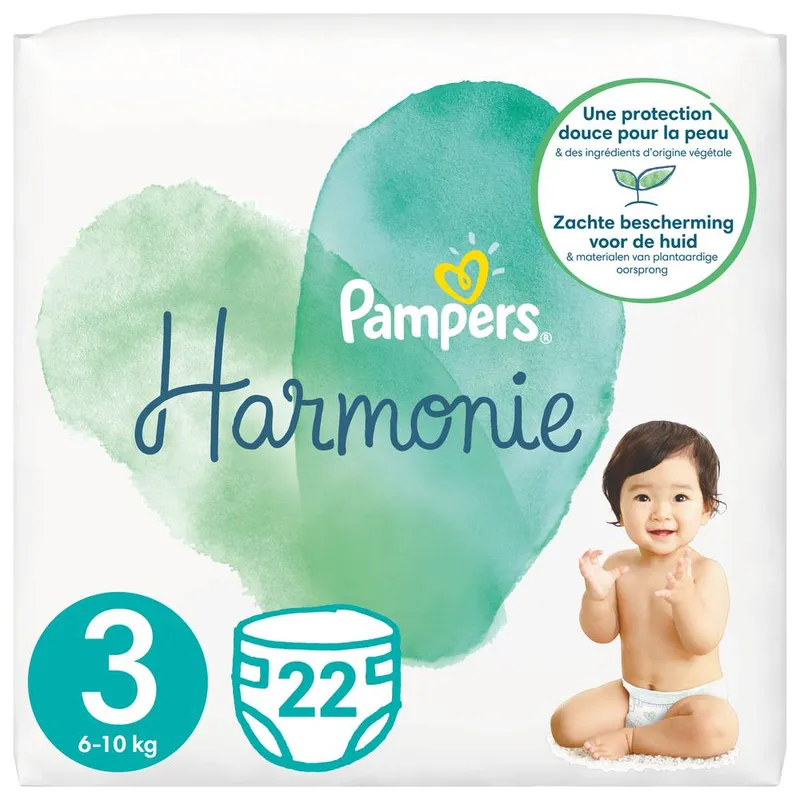 Pampers---Harmonie-couches-6kg-10kg-Taille-3-22 Authentique Pampers - Harmonie couches 6kg-10kg, Taille 3 (22)
