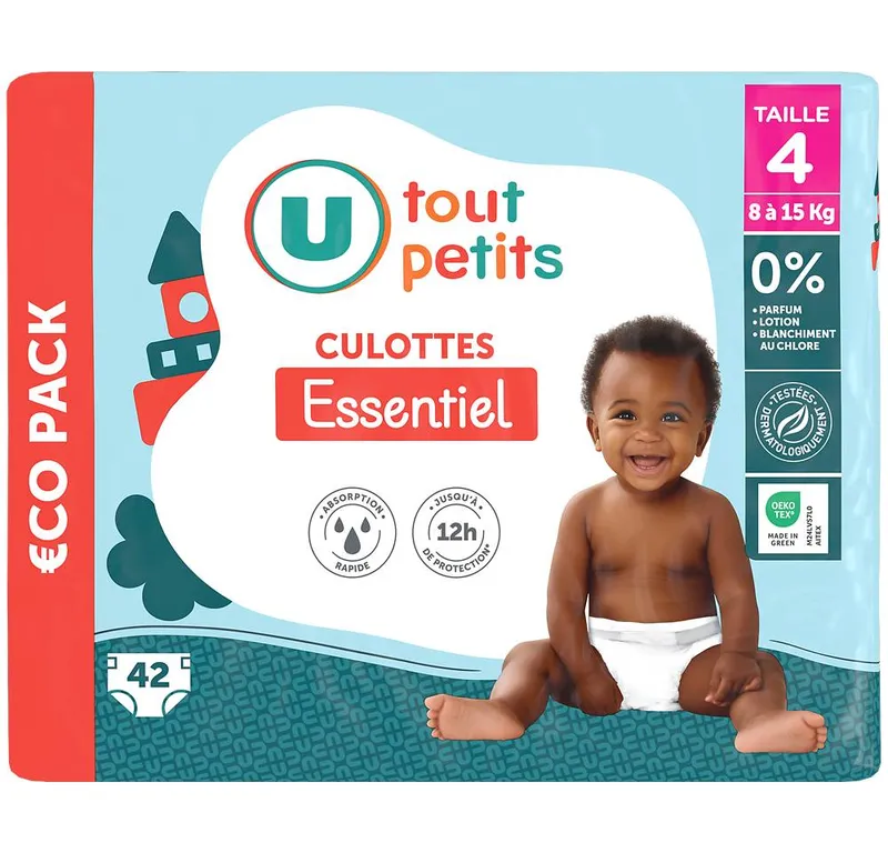 U-tout-petits---Couches-culottes-essentiel-pour-les-bébés-de-8-15-kg-Taille-4-42 Solde U tout petits - Couches-culottes essentiel pour les bébés de 8-15 kg, Taille 4 (42)