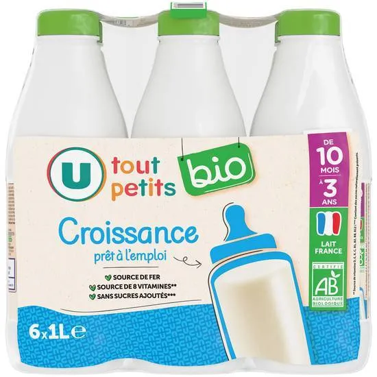 U-tout-petits-Bio---Lait-de-croissance-De-10-mois-à-3-ans-6 Achat Immédiat U tout petits Bio - Lait de croissance, De 10 mois à 3 ans (6)