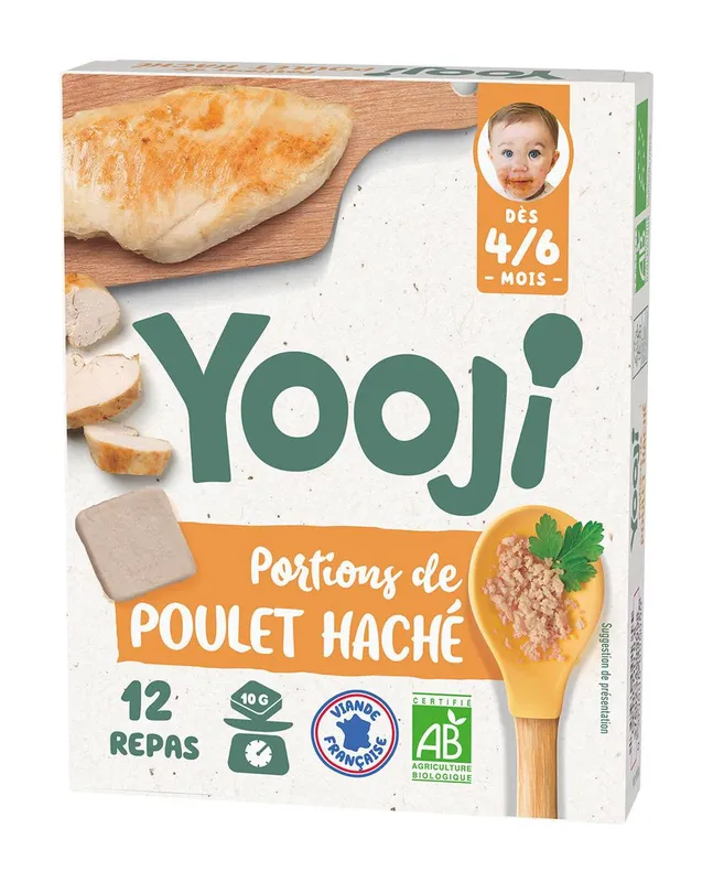 Yooji---Portions-de-poulet-haché-bébé-dès-6-mois-120g Meilleure Vente Yooji - Portions de poulet haché bébé dès 6 mois (120g)
